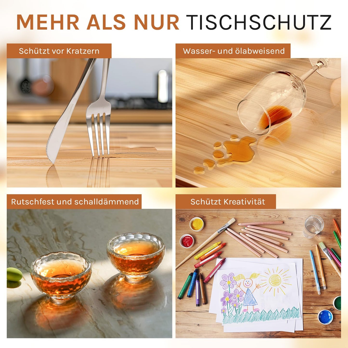 Protège-table Woltu - PVC - 2 mm - 70 x 110 cm - Transparent