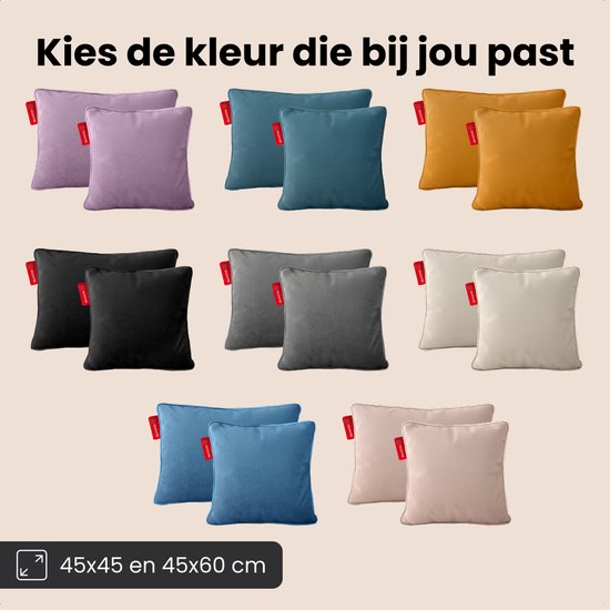 Auronic Heat Pillow - Velvet - 45x60 - Sans fil - Rechargeable - Oreiller électrique - Infrarouge - Noir