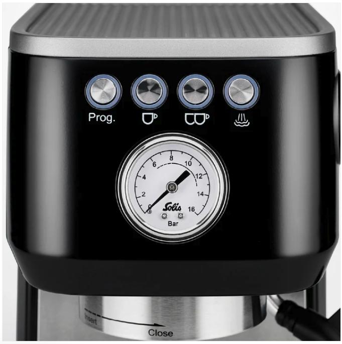 Solis Barista Perfetta Plus 1170 V2 Machine à piston - Machine à espresso - Machine à café en grains - Noir - 1.7L