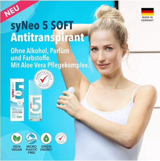 syNeo SOFT - Déodorant Anti-transpirant Spray Pompe - 30ml - Aloe Vera - 0% Alcool - Halal - Transpiration excessive