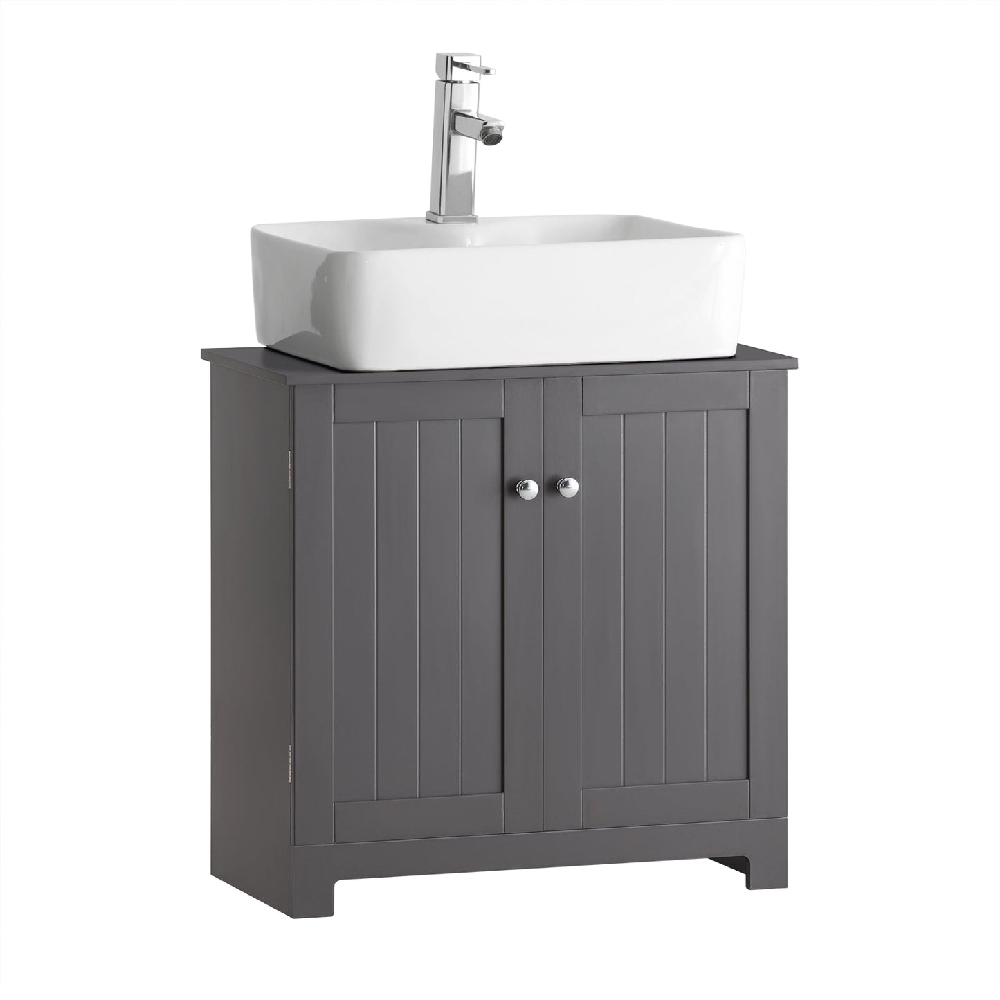 SoBuy Meuble de rangement à 2 niveaux - 60 X 29 X 60cm - gris