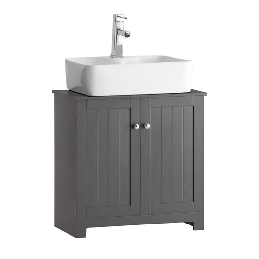SoBuy Meuble de rangement à 2 niveaux - 60 X 29 X 60cm - gris