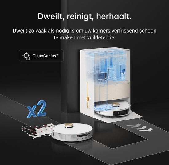 Dreame L20 Ultra Complete - Robot aspirateur avec fonction serpillière - Technologie de détection de la saleté - Nettoyage puissant des tapis - Convient aux poils d'animaux domestiques