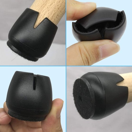 Protecteurs de pieds de chaises Protecteur de sol Ø17-21 mm - Capuchons de pieds de chaises Capuchons de meubles 24 pièces - Capuchons de chaises ronds Protecteur de sol Chaises - Earkings Black