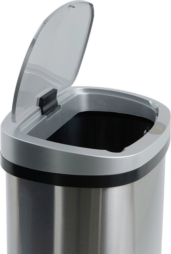 Umuzi Poubelle de nettoyage one touch 58L - argenté