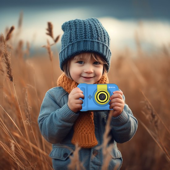 Denver Kids' Camera Full HD - Flip Lens for Selfies - 40MP - Appareil photo numérique pour enfants - Photo et vidéo - Jeux - KCA1351 - Bleu