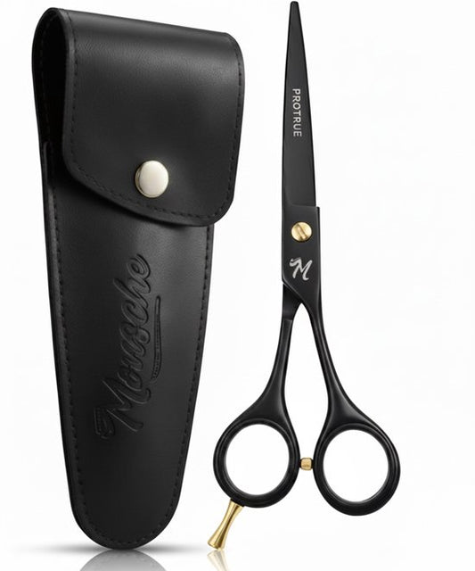 Ciseaux de coiffure ProTrue avec étui en cuir - Kit de coiffure - Ciseaux de coiffure pour droitiers