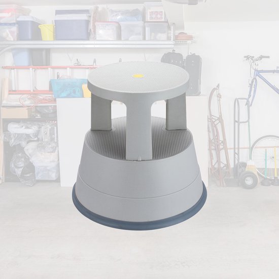 BRASQ Tabouret de marche Comfort Grey ST200 - Mobile - Capacité 150 kg - Tabouret de marche - Tabouret de marche adultes - Pied d'éléphant