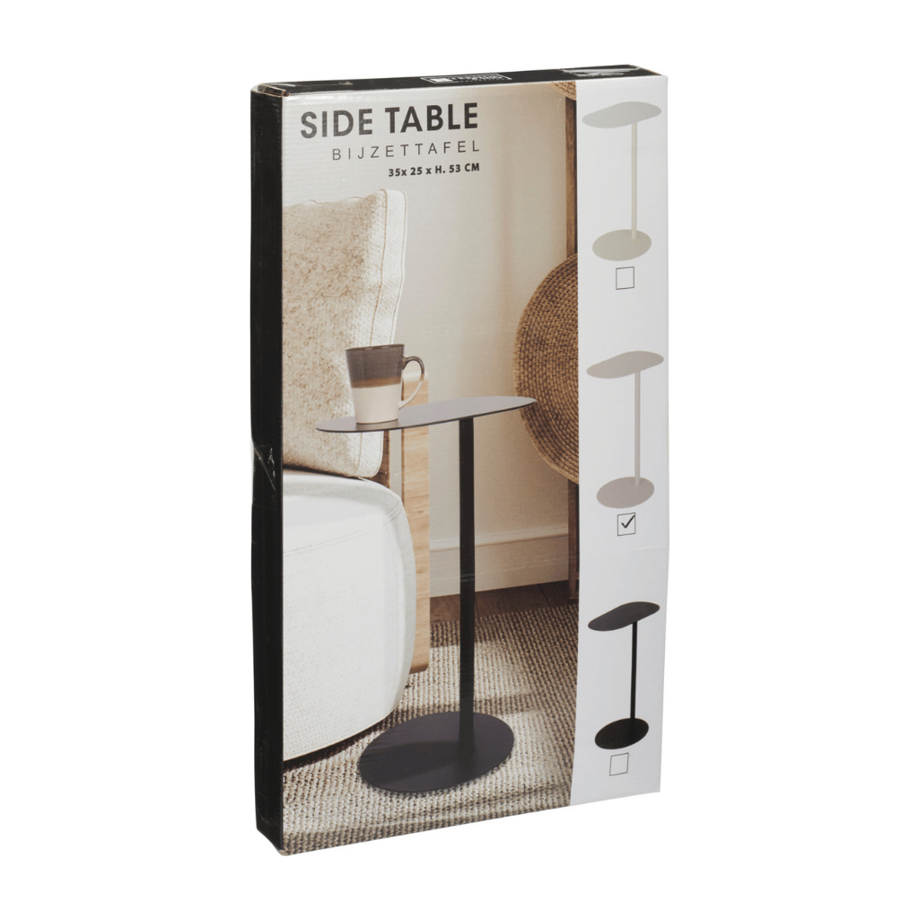 Table d'appoint Bosrand « Organique » - Sable - 35 x 53 cm