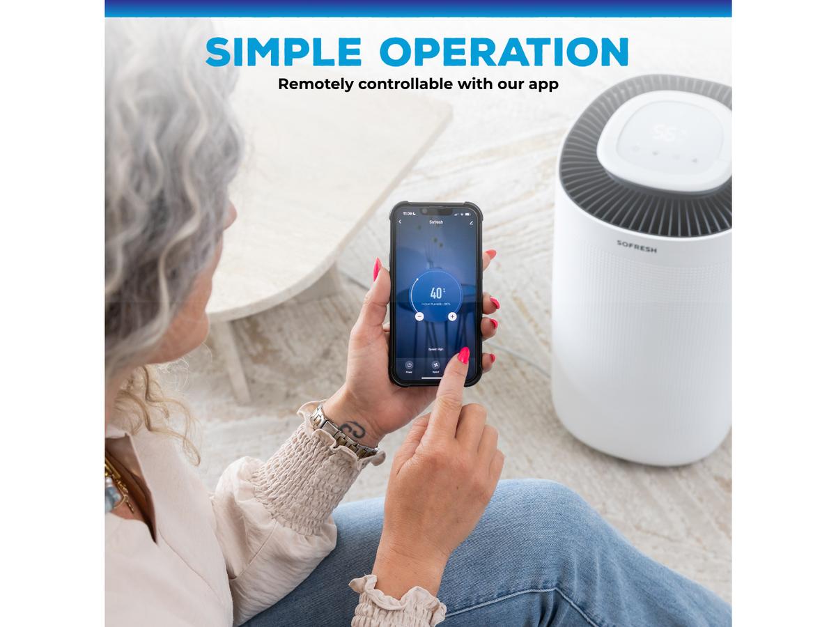 Sofresh Virgo 2-en-1 : déshumidificateur et purificateur d'air - Capacité 16 L - Blanc