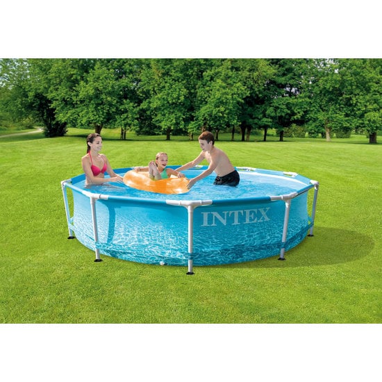 Piscine hors sol tubulaire Ronde en kit - Structure acier - Ø 3,05 m x 0,76 m - Beachside Metal framepool