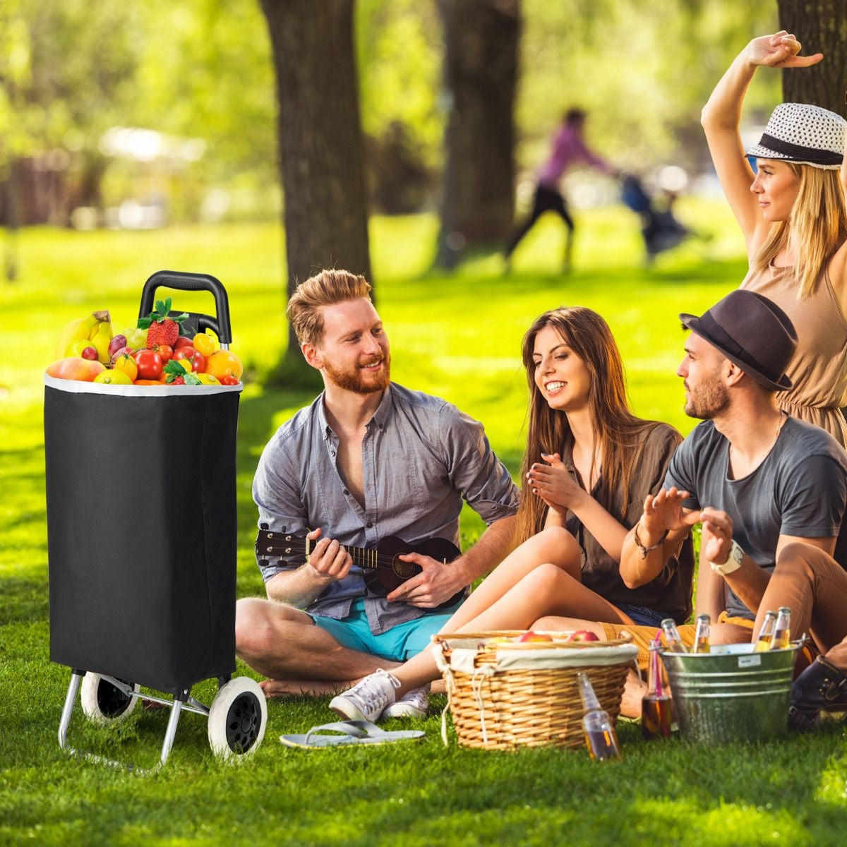 Coast Chariot de supermarché - Max. 35 kg - Noir