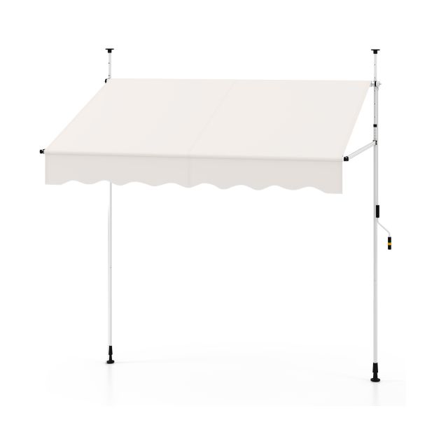 Auvent Coast Klemmmarkies 200 cm - Sans perçage - Hauteur 210-300 cm - Résistant aux UV - Blanc