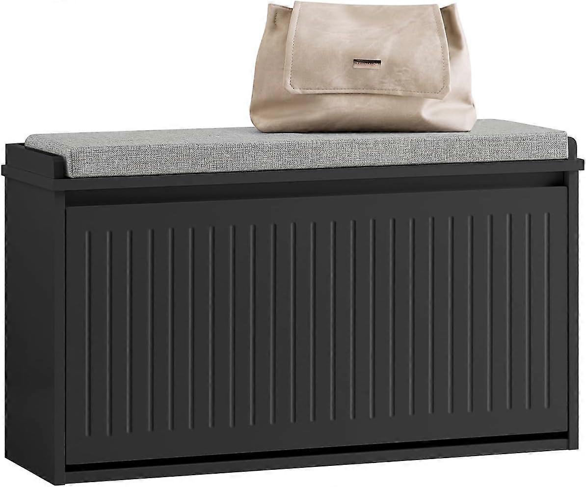 Meuble à chaussures - SoBuy - MDF - Max. 155kg - 80x26x45cm - Gris foncé