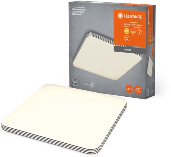 LEDVANCE Applique et plafonnier LED : pour plafond, ORBIS CLICK SENSOR / 6- W, 22-...24- V, angle de rayonnement : 12-, Blanc chaud, 3- K, matériau du boîtier : acier, IP2-