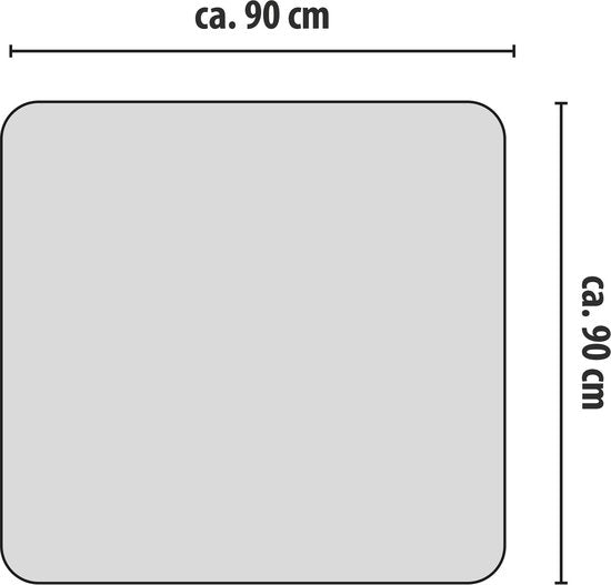 Alpina Tapis de chaise - Protecteur de sol - 90 x 90 CM - Transparent