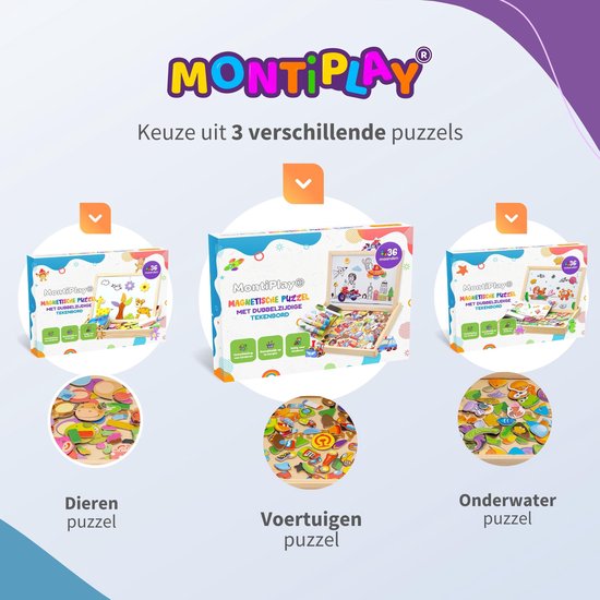 MontiPlay® Magnetic Toy Vehicles - Livre magnétique - Chalkboard Children - Magnetibook - Magnetic Toy - Drawing Board - Montessori - Sensory - Busy Board - Toy on the go - Toy for the car - Toy for travelling