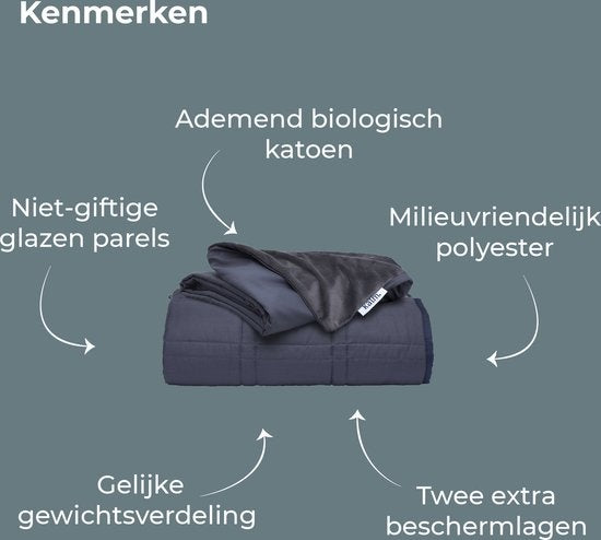 Couverture lestée Kalm 10 KG - Couverture lestée - Anti Stress