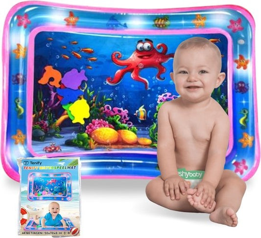 Tenify Water Playmat - Tapis d'eau - Tapis de jeu - Gonflable - Tummy Time - Jouet pour bébé 0 an - Cadeau de maternité - Rose