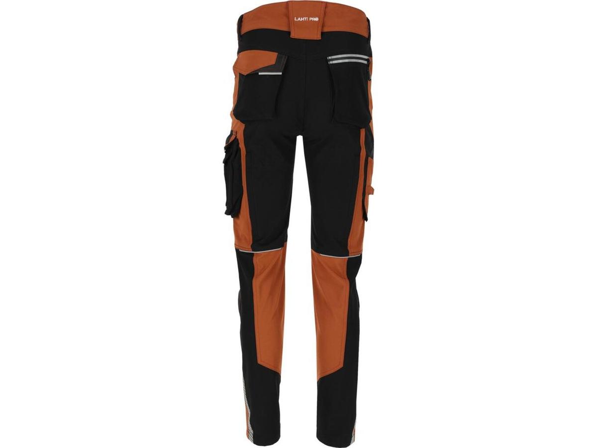 Pantalon de travail Lahti Stretch - Marron-Noir - taille M