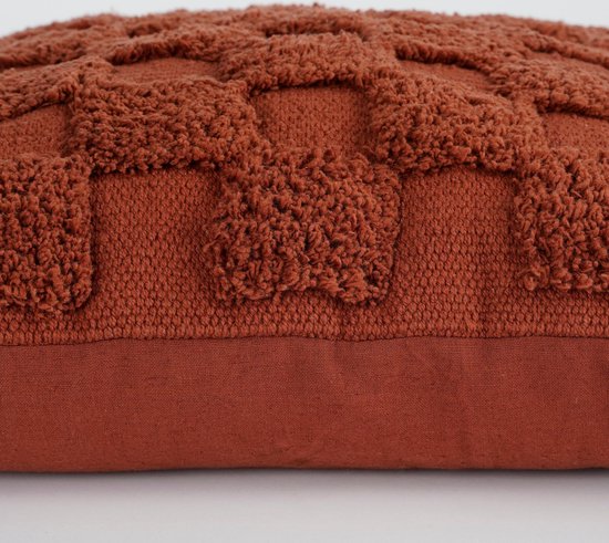 Collection In The Mood Coussin décoratif Nikki - 55 x 35 cm - Coton - Marron