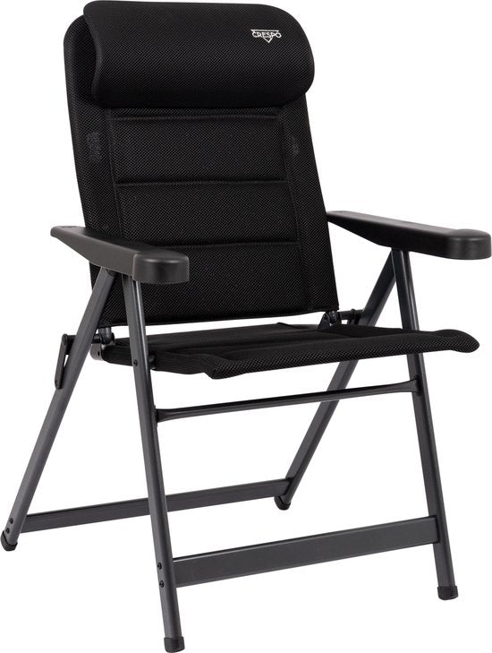 Crespo - Chaise de plage - M - AP/237 - Air-Deluxe - Compact - Noir - Modèle 2025