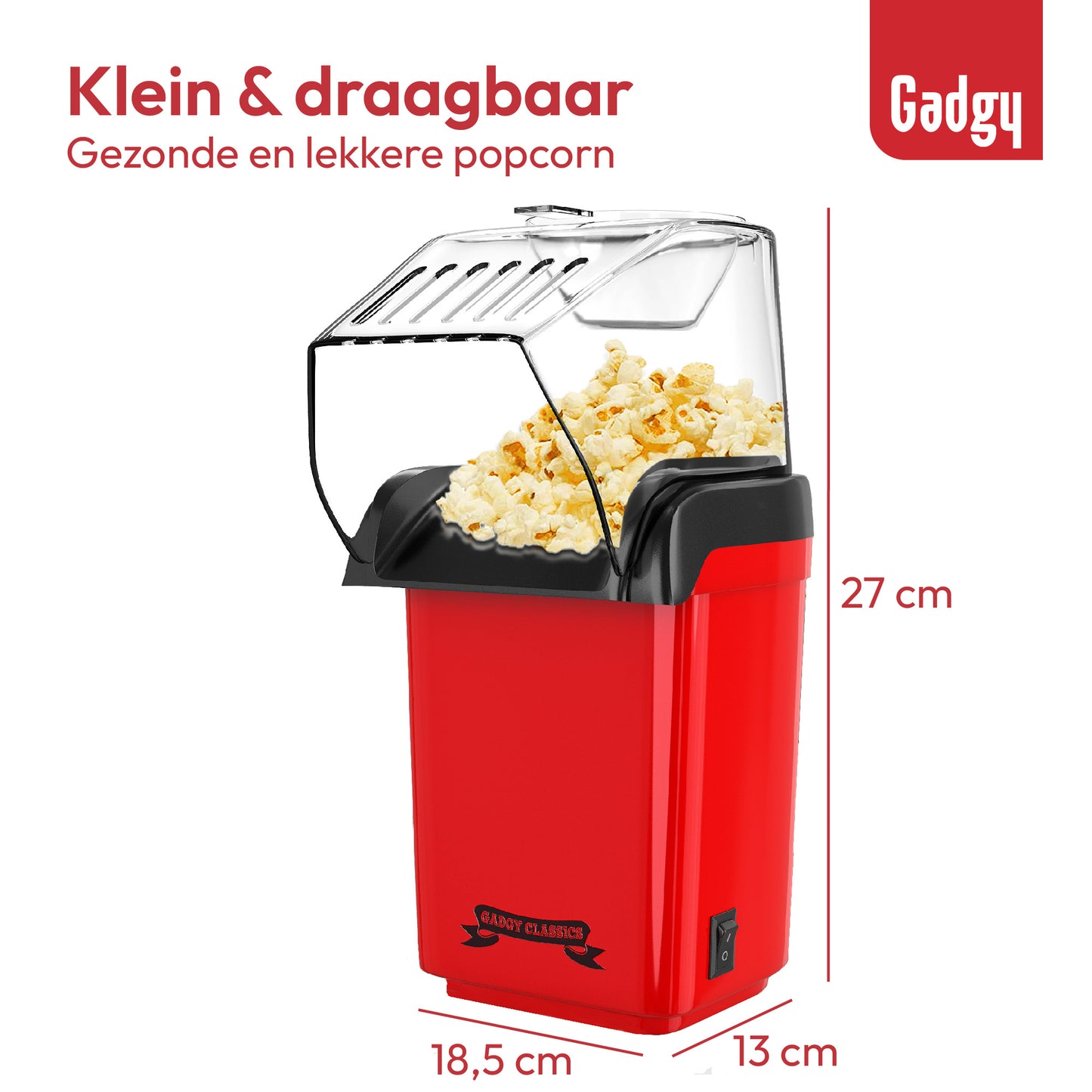 Popcorn Machine à air chaud Gadgy 1200 w