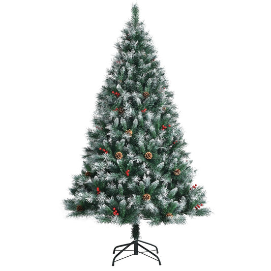 Coast Arbre de Noël enneigé avec pommes de pin - 180 cm