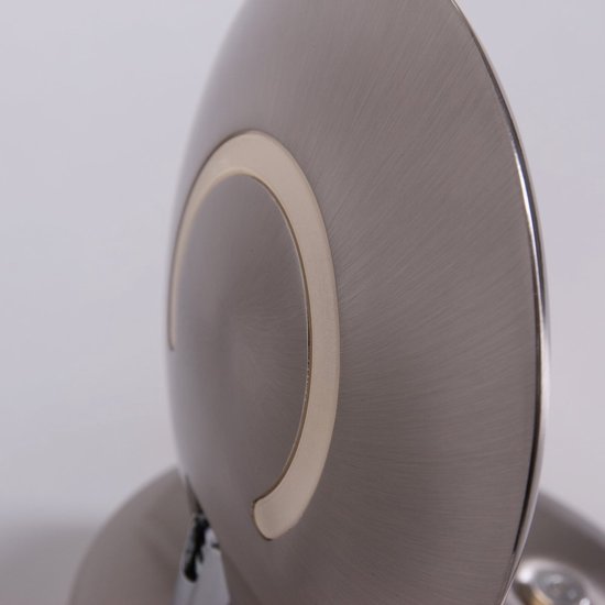 Steinhauer Zenith LED - Applique moderne - Acier - H:12cm - Ø:12cm - Universelle - Pour l'intérieur - Métal - Appliques - Chambre à coucher - Salon