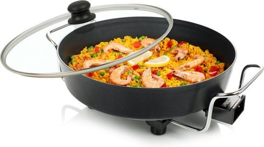 Princess 162367 XL Snackpan - Poêle électrique à snacks – Avec couvercle - Thermostat réglable - 1 800 W - Double résistance puissante - Grande capacité - 5,4 litres - Cordon d'alimentation de 1,5 mètre
