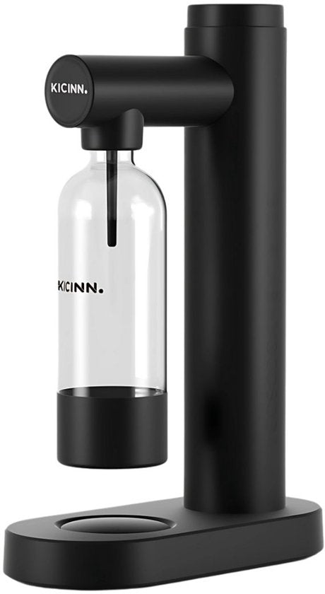 Kicinn Sparkler - Production d'eau gazeuse - Production de soda - avec bouteille effervescente en PET - Noir