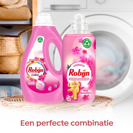 Robijn Color Pink Sensation Détergent liquide 20 lavages
