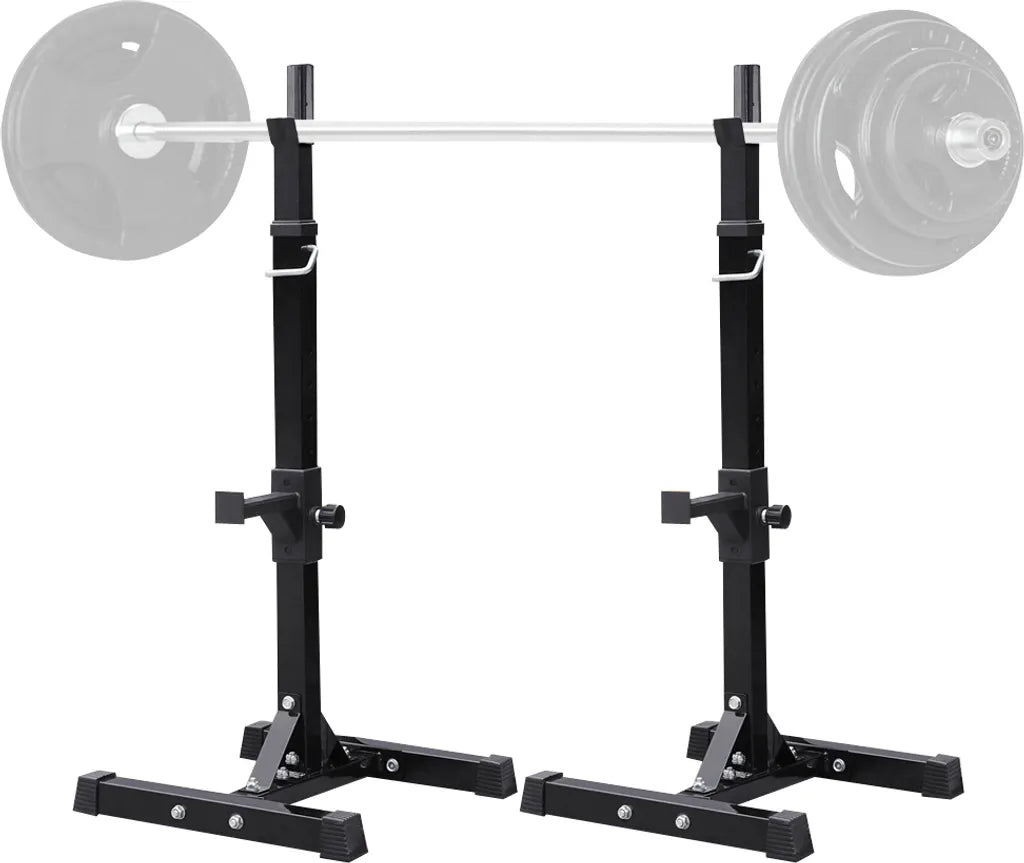 Yaheetech Halter Stand Set - Rack de squat réglable - Rack de fitness pour l'entraînement de la force - 54.5 x 50.5 x 114-179 cm - Noir