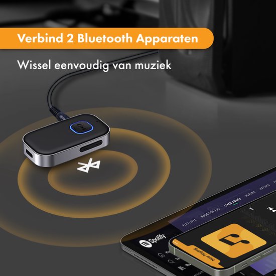 Récepteur Bluetooth - 16 heures sans fil - BT 5.0 - 3.5MM AUX - Récepteur Bluetooth - Récepteur Bluetooth voiture
