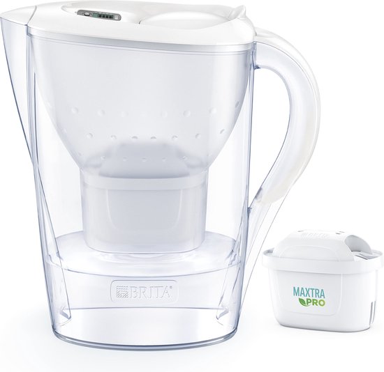 BRITA - Carafe filtrante - Marella Cool - 2,4 L - Blanche - avec 1 cartouche filtrante MAXTRA PRO ALL-IN-1