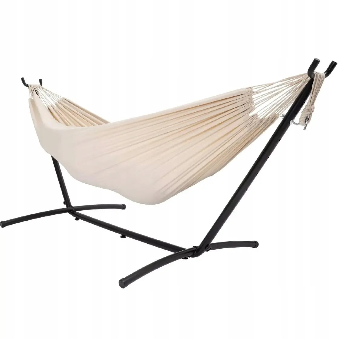 Hamac WOLTU - 280 x 150 cm - Structure métallique - Autoportant - Beige