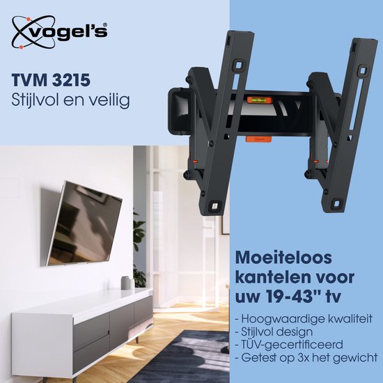 Vogel's COMFORT TVM 3215 | Support TV inclinable | 19-43 pouces | max. 15 kg | VESA 200x200