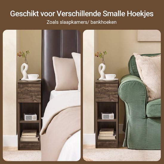 SoBuy Table de chevet, pour salon, chambre à coucher FBT111-SN