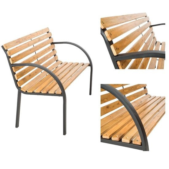 tectake - Banc de jardin Banc en bois - pin - 119,5 cm de long - 401425