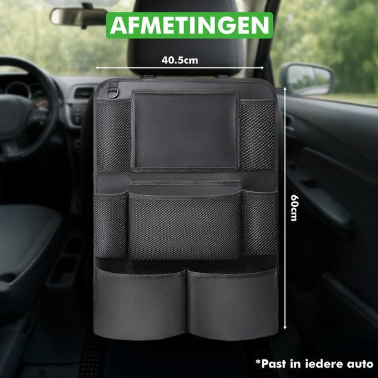 Travelhawk Car organizer - Organisateur de siège auto pour enfants - Avec support pour iPad - Noir