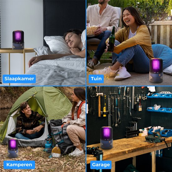 Nuvance - Lampe anti-moustiques - multicolore - 11x11x20 cm