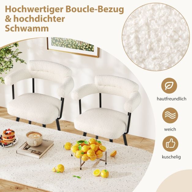 Ensemble Coast de 2 tabourets de bar - Blanc/Noir - Pivotants à 360° - Hauteur d'assise 69 cm