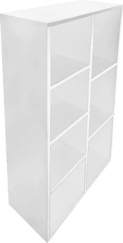 Bibliothèque Vakkie 7 étagères ouvertes - armoire murale - blanc