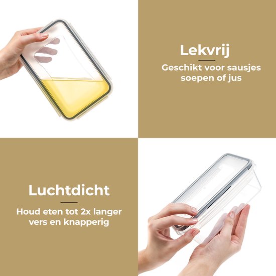 Stosh Freshness Trays - Plateaux pour la préparation des repas - Plateaux pour la congélation - 10 pièces - 1L - Plastique - Sans BPA