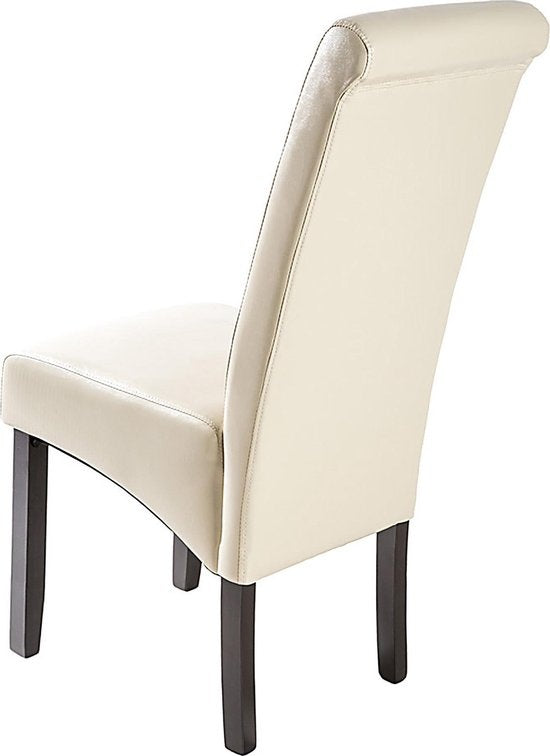 tectake® - 2x Chaise de salle à manger Ensemble de chaises de salle à manger - ergonomique - crème - 401295