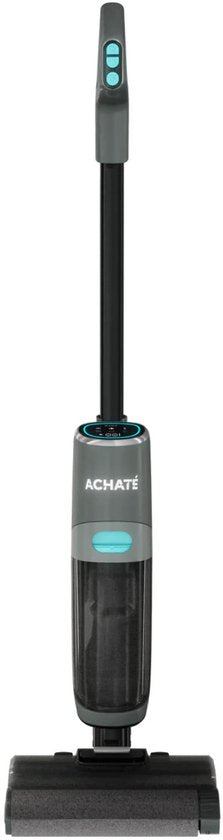 Achaté Nettoyeur de sols - 3-en-1 Aspirateur à manche avec fonction serpillière - Nettoyeur de sols secs et humides - Sans fil 55 min - Auto-nettoyant - Pour des sols propres et sans traces