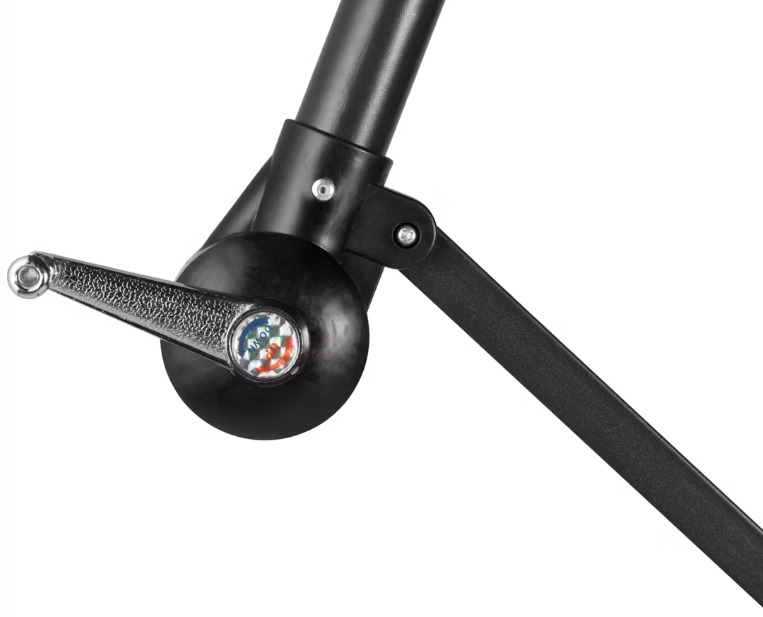 909 Outdoor - Parasol suspendu - Ø 300 cm - Avec base en croix - Anthracite - Parasol flottant - Résistant aux UV et hydrofuge - Réglable