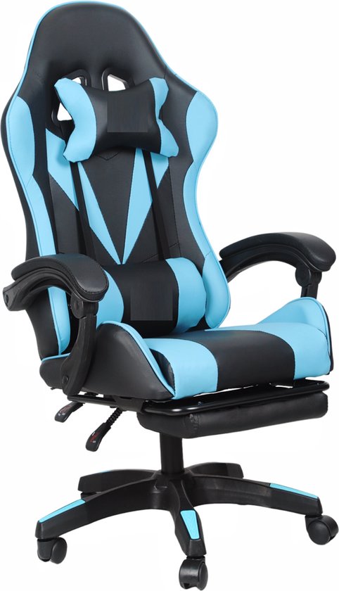 Bayt Gaming chair - Chaise gaming - Chaise gamer confort - Noir et bleu clair