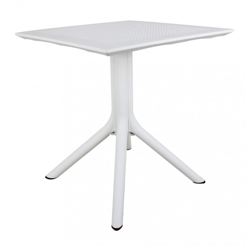 Cosma Outdoor Living Garden Table Square 70x70x75 cm White - Plastic Weatherproof