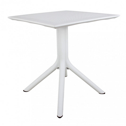 Cosma Outdoor Living Garden Table Square 70x70x75 cm White - Plastic Weatherproof